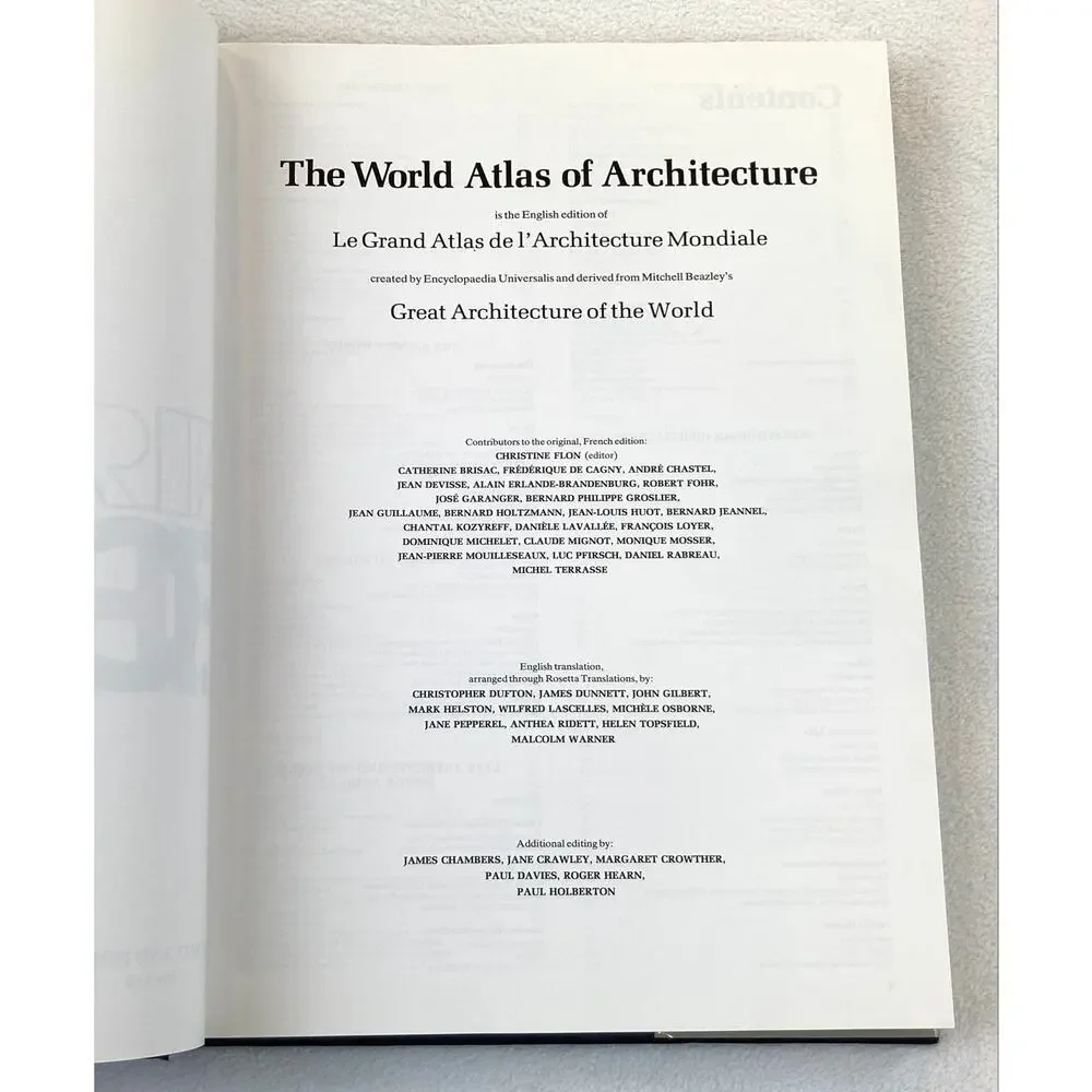 The World Atlas of Architecture Oversize Hardcover Book ISBN:0517668750 Vintage